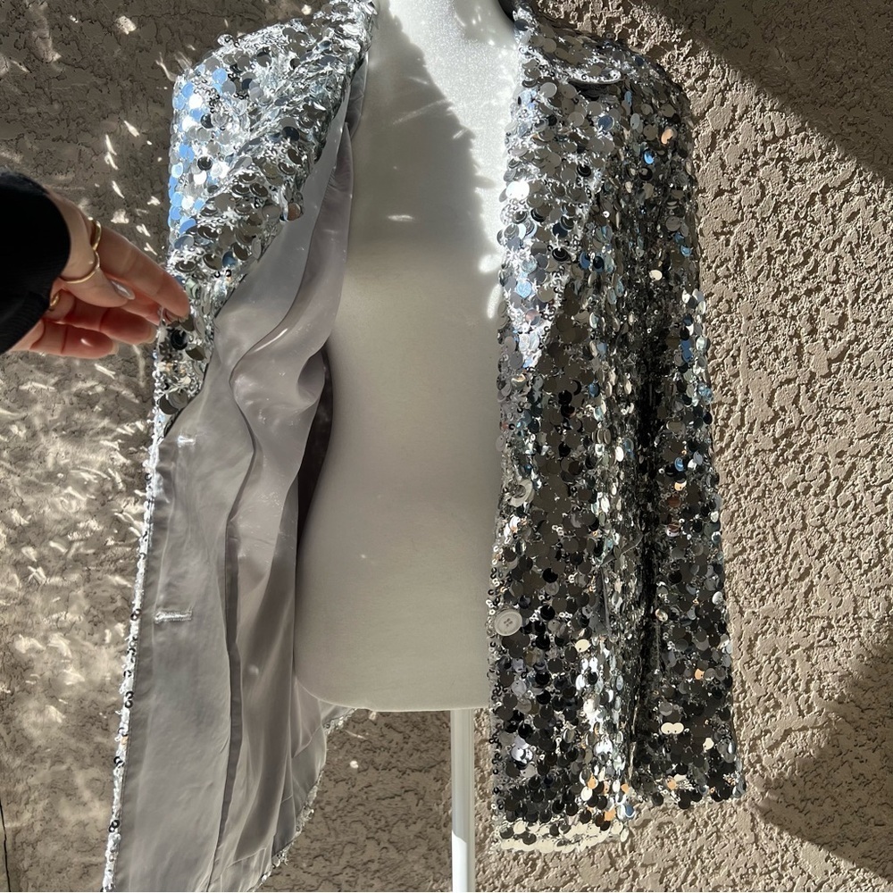 Avec Les Filles oversized sequence jacket size med - Picture 5 of 8